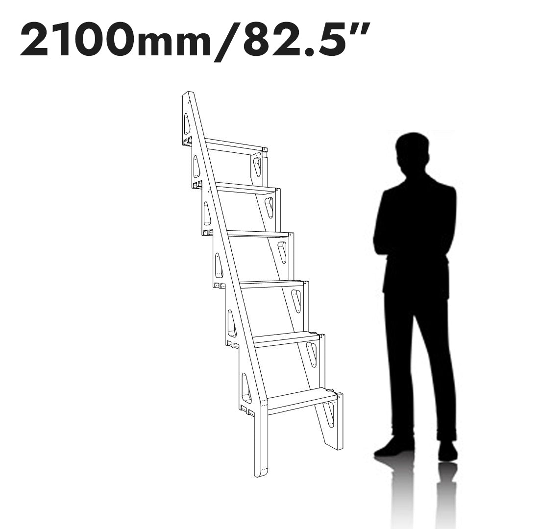 Bcompact Prefabricated Folding Ladder 2.1m / 82.7in Attic Ladder Replacement
