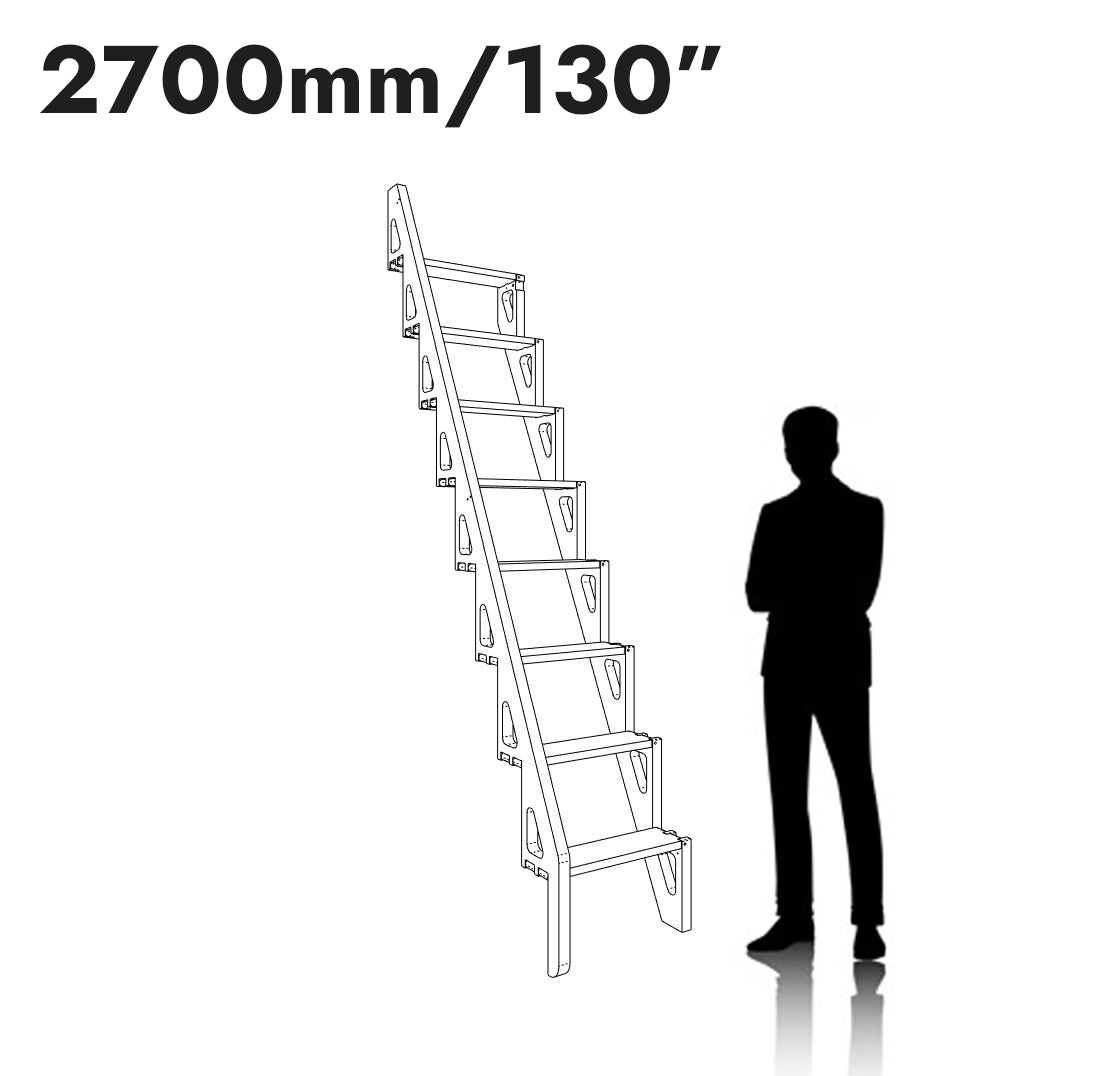 Bcompact Prefabricated Folding Ladder 2.7m / 106.3in Attic Ladder Replacement
