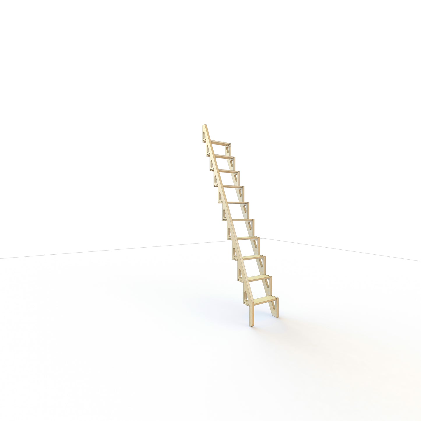 Bcompact Prefabricated Folding Ladder 3.3m / 129.9in Attic Ladder Replacement