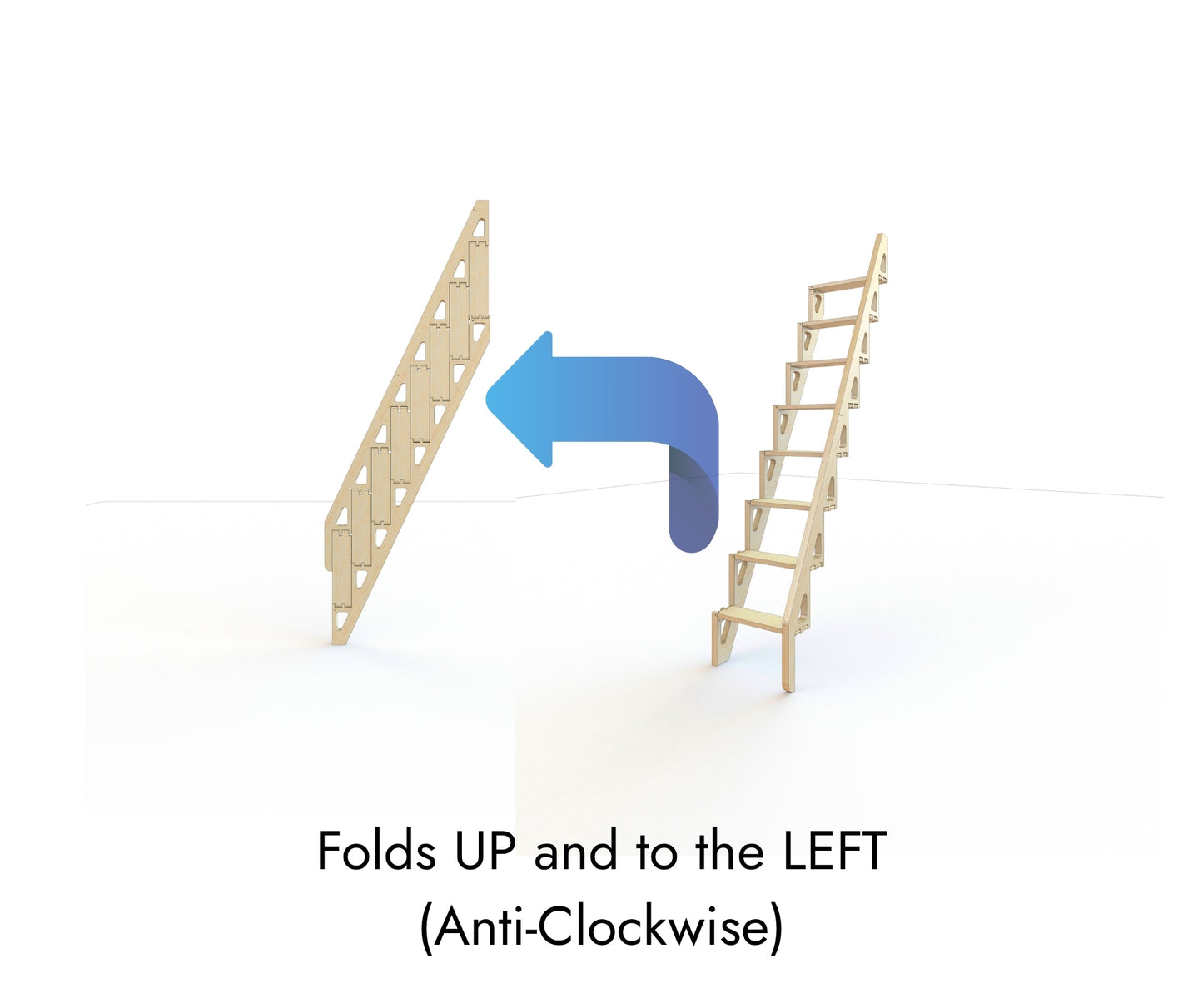 Bcompact Prefabricated Folding Ladder 2.7m / 106.3in Attic Ladder Replacement