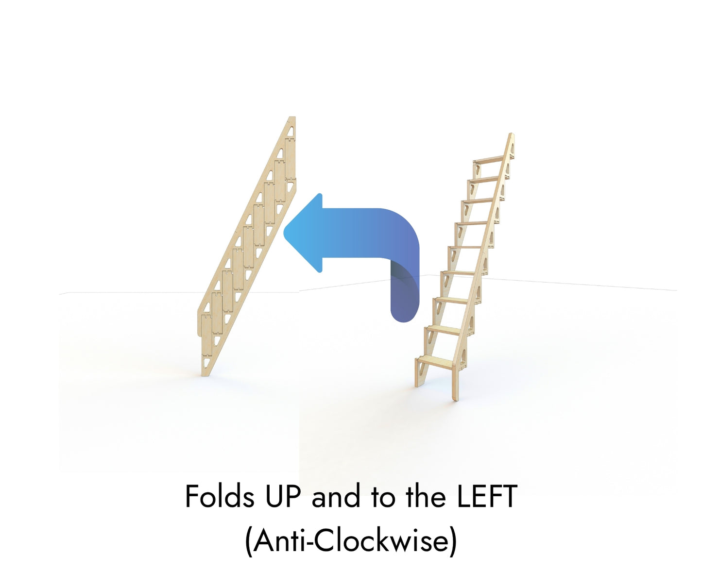 Bcompact Prefabricated Folding Ladder 3.0m / 118.1in Attic Ladder Replacement