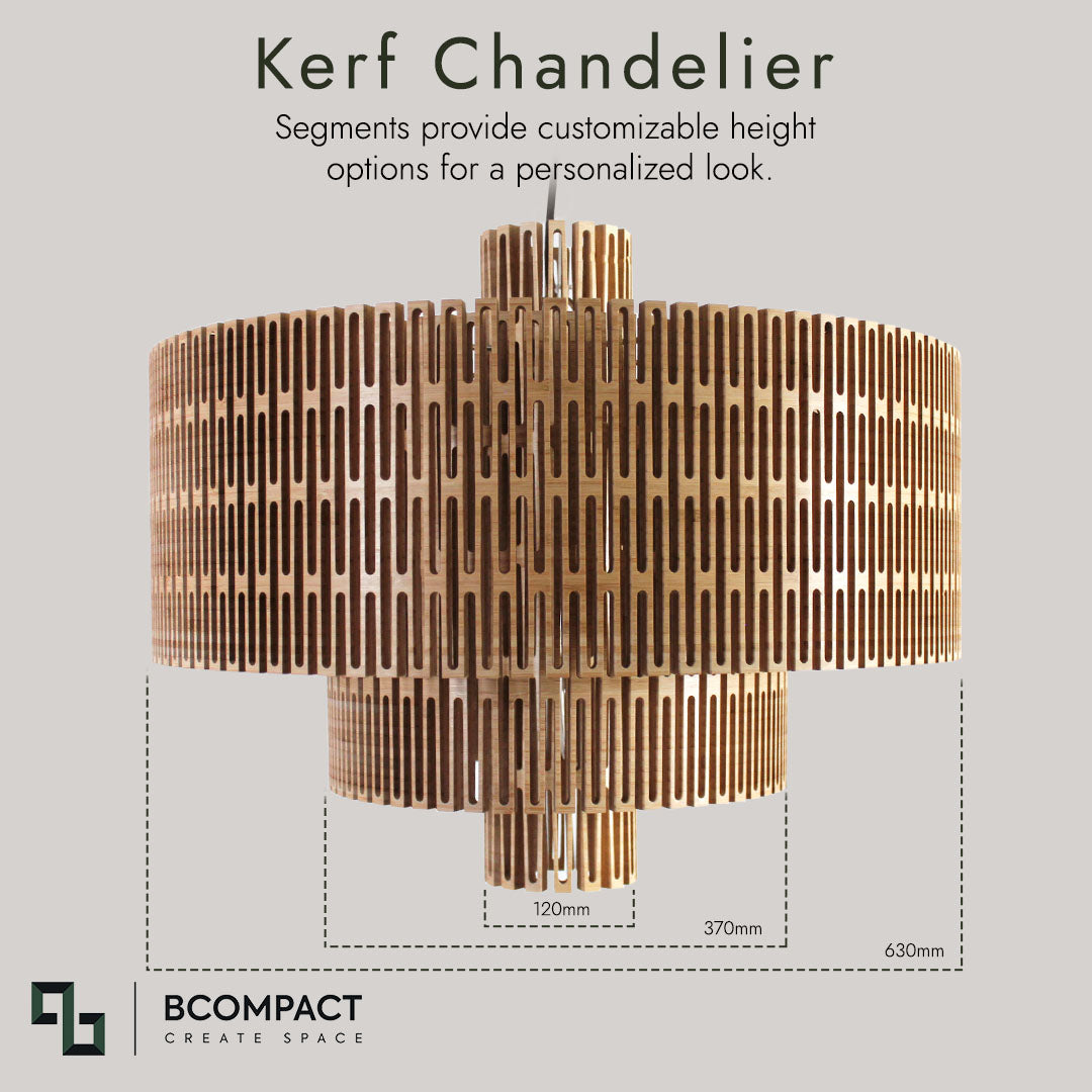Customizable Bamboo Chandelier – Modern Sustainable LED (5W) Pendant