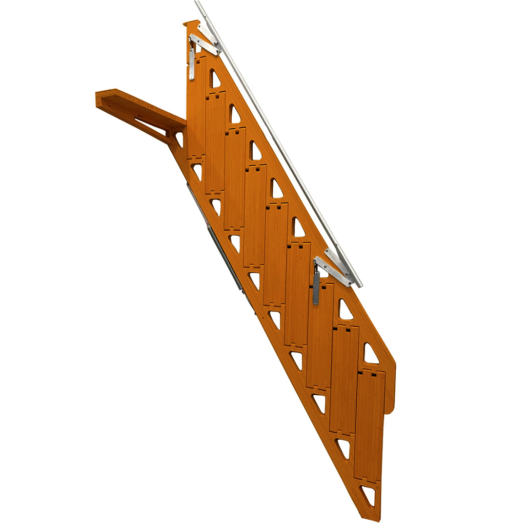 Side Folding Staircase - 2.2m/86.61" - Height customized from 1.2m/47.2" - 3.4m/133.9"
