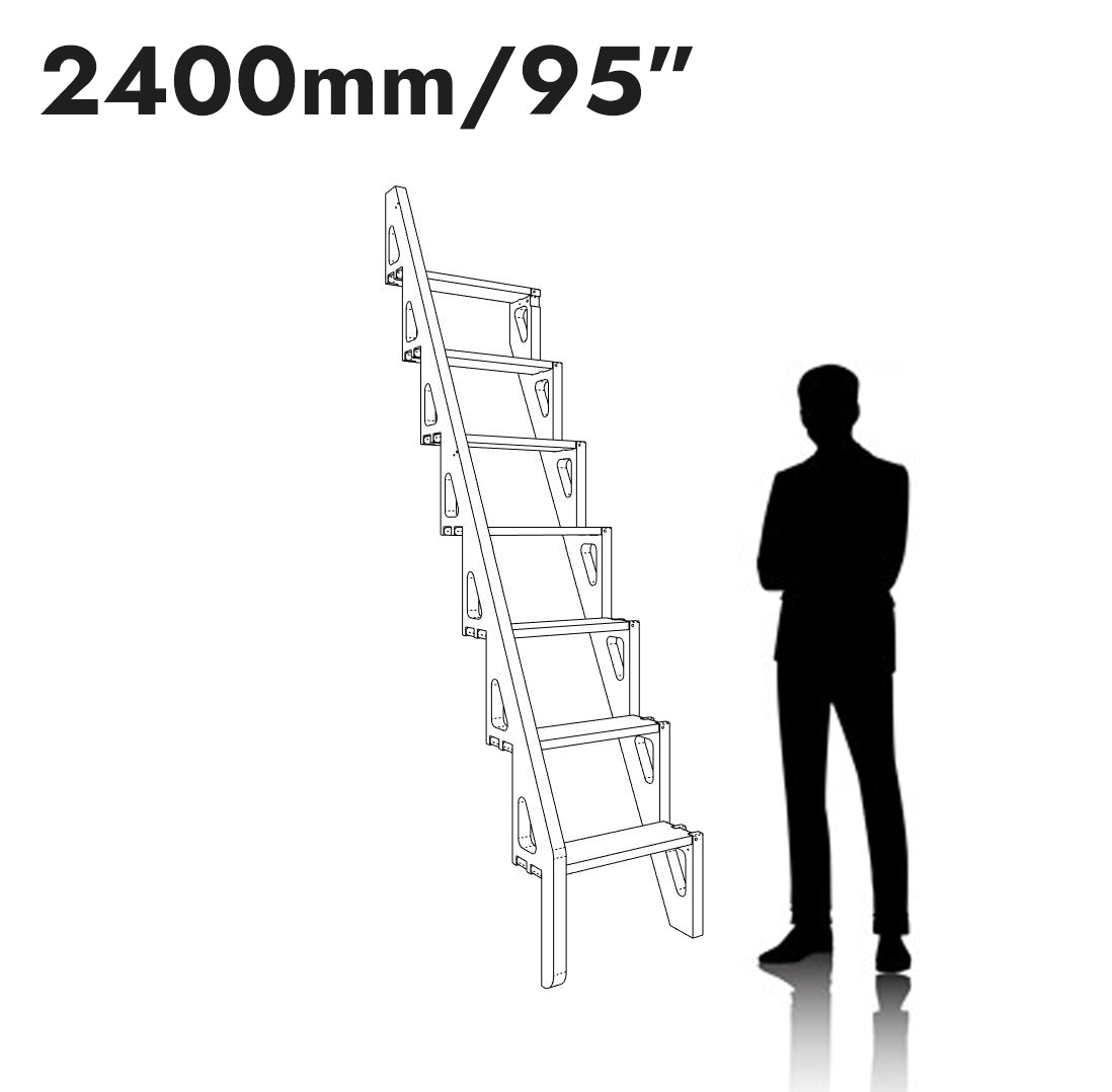 Bcompact Prefabricated Folding Ladder 2.4m / 94.5in Attic Ladder Replacement