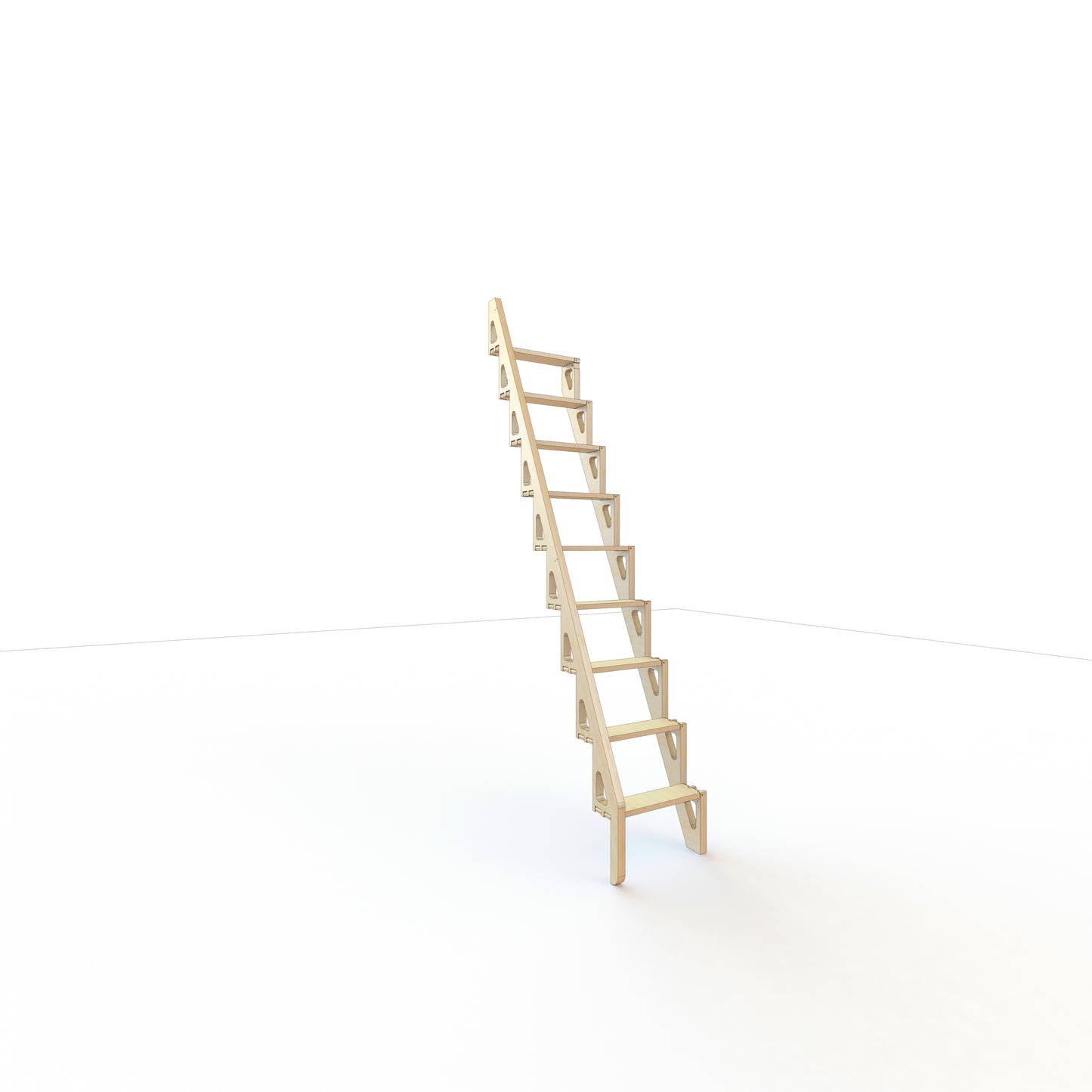 Bcompact Prefabricated Folding Ladder 3.0m / 118.1in Attic Ladder Replacement