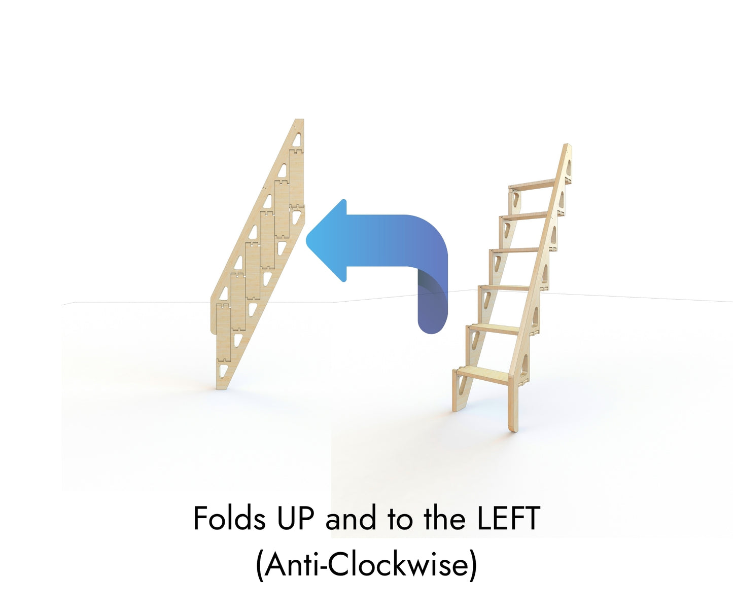 Bcompact Prefabricated Folding Ladder 2.1m / 82.7in Attic Ladder Replacement