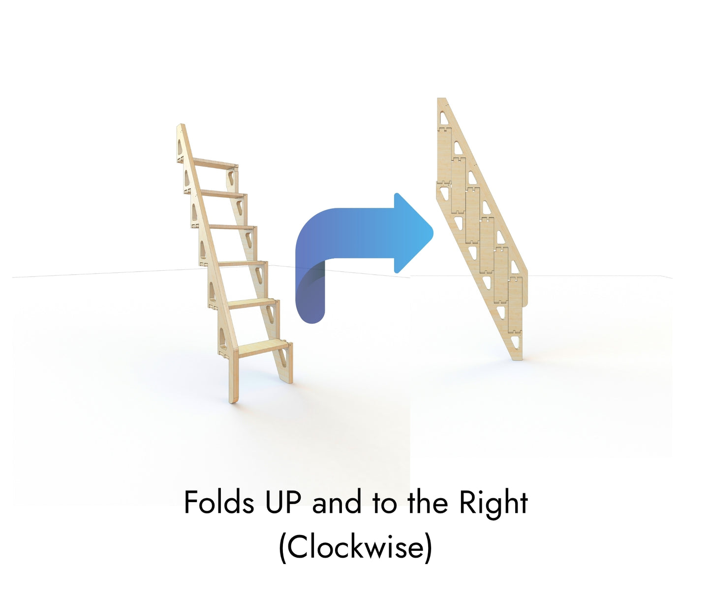 Bcompact Prefabricated Folding Ladder 2.1m / 82.7in Attic Ladder Replacement