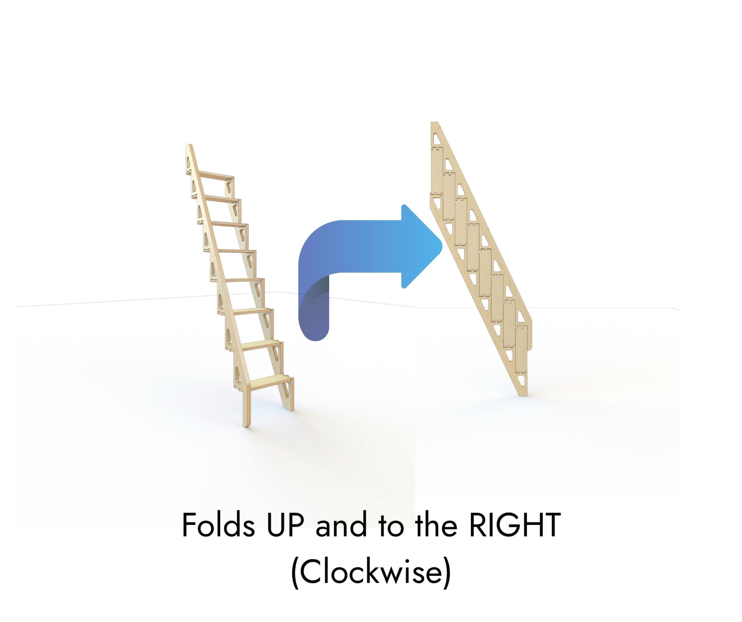 Bcompact Prefabricated Folding Ladder 2.7m / 106.3in Attic Ladder Replacement