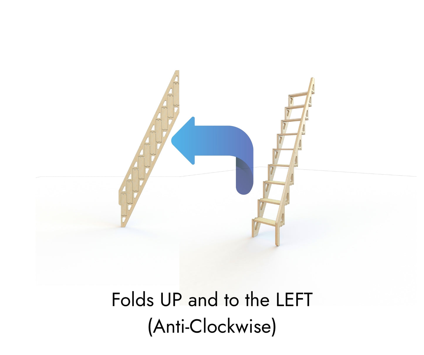 Bcompact Prefabricated Folding Ladder 3.3m / 129.9in Attic Ladder Replacement