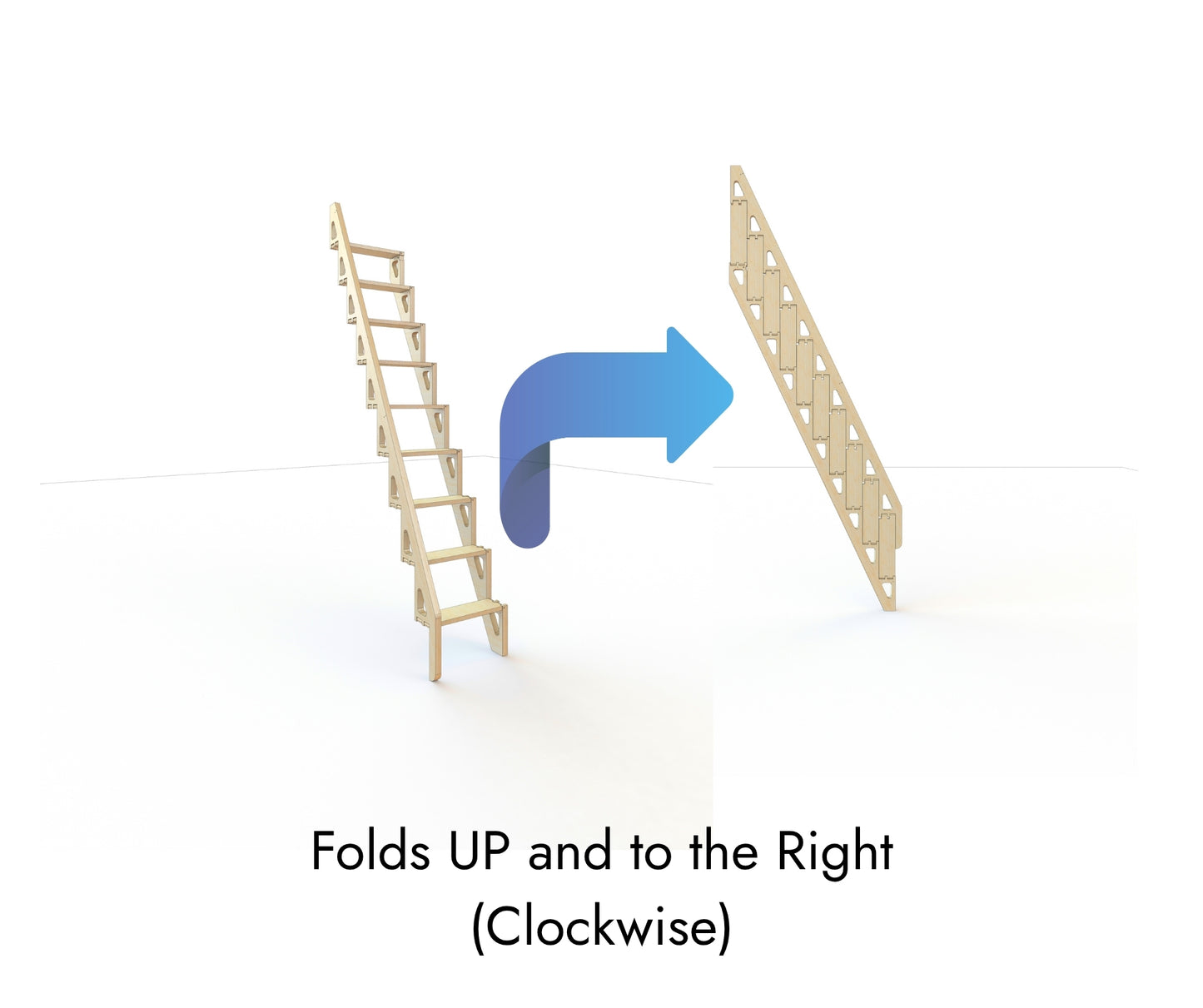 Bcompact Prefabricated Folding Ladder 3.3m / 129.9in Attic Ladder Replacement