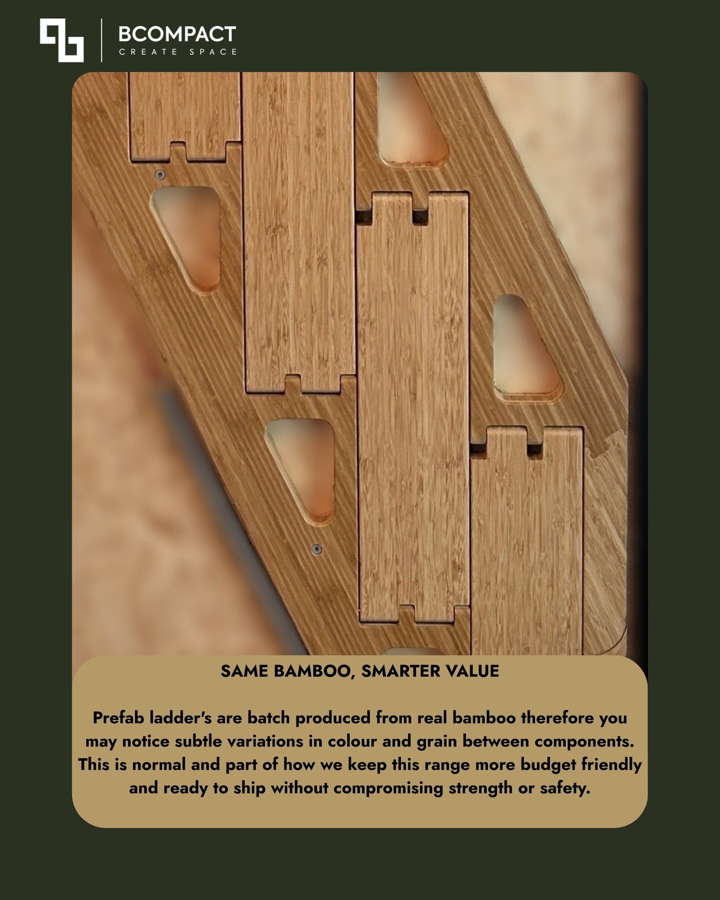 Bcompact Prefabricated Folding Ladder 2.4m / 94.5in Attic Ladder Replacement