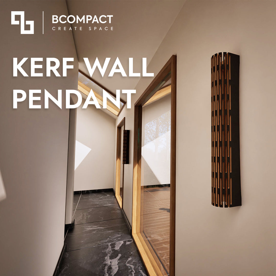 Kerf Wall Pendant Light. Bamboo Wall Mounted. 5W LED. Sconce. 400mm/15.74"